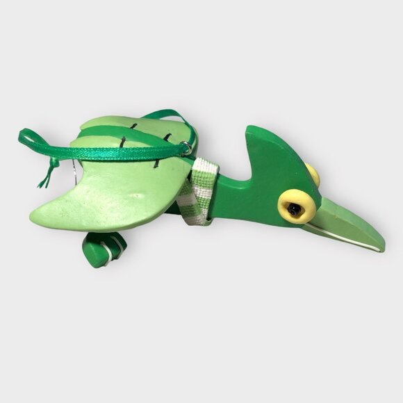 Flying Pterodactyl Green Rubber? Dinosaur Ornament - Picture 5 of 6